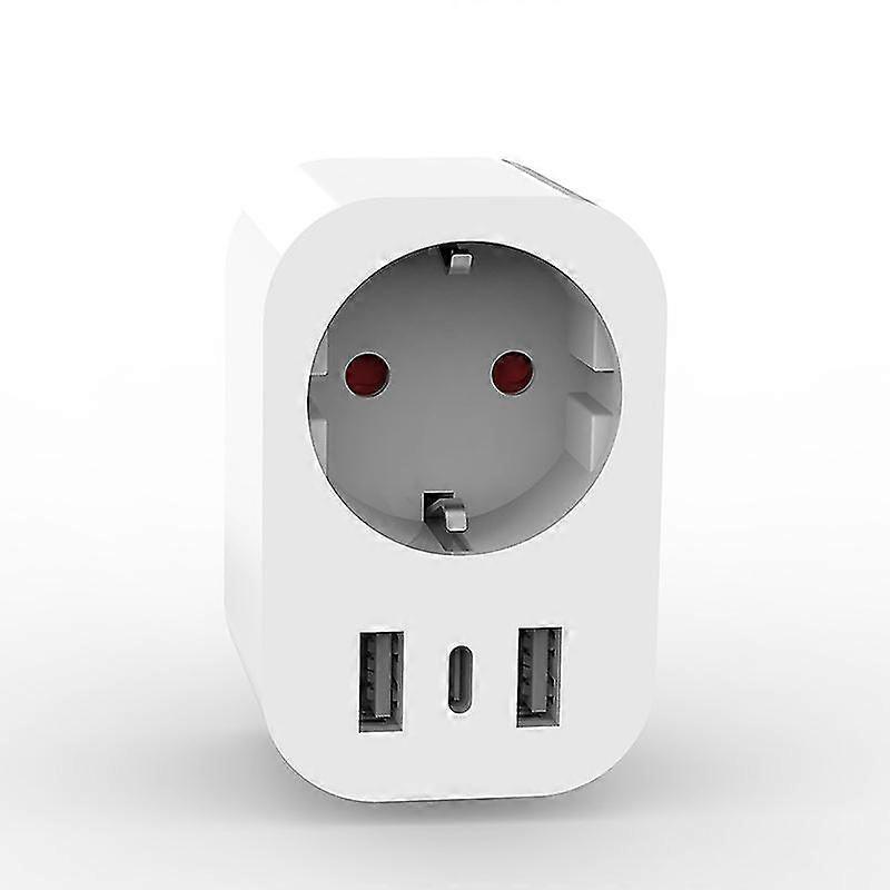 Europe Standard 16a Alaexa Split Switch Smart Socket With Dual Usb