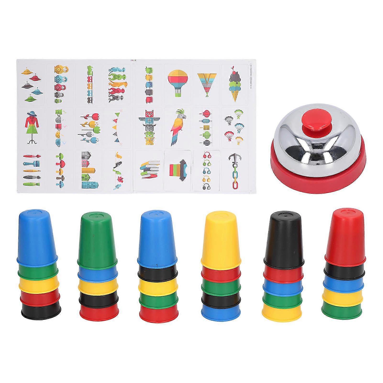 Stacking Cups Card Games Toy Early Educational Training Colorful Interactive Stacking Cups Toy For Baby