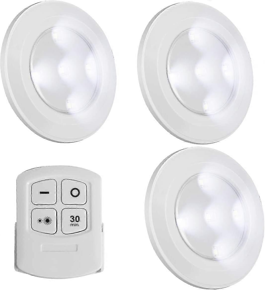 Led Dimmable Wireless Puck Lights With Remote Control And Timer