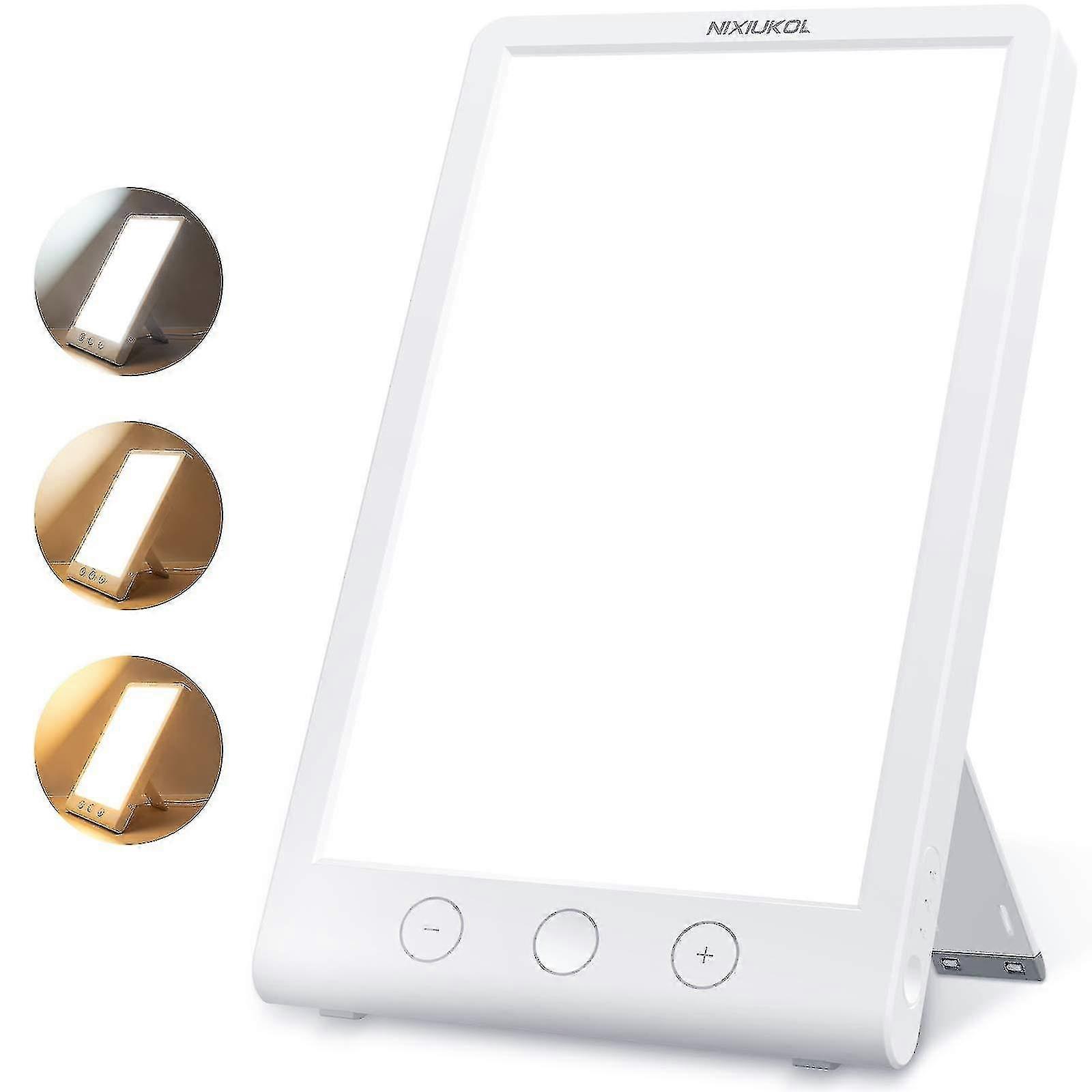 Tageslichtlampe 10000 Lux Lichttherapielampe Mit Timer 3 Lichtfarben Usb Typ-c Touch-steuerung