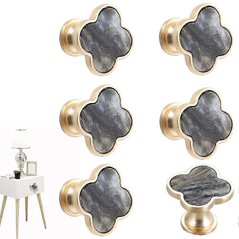 6 Pcs Four-leaf Clover Handle Creative Cabinet Drawer Pulls