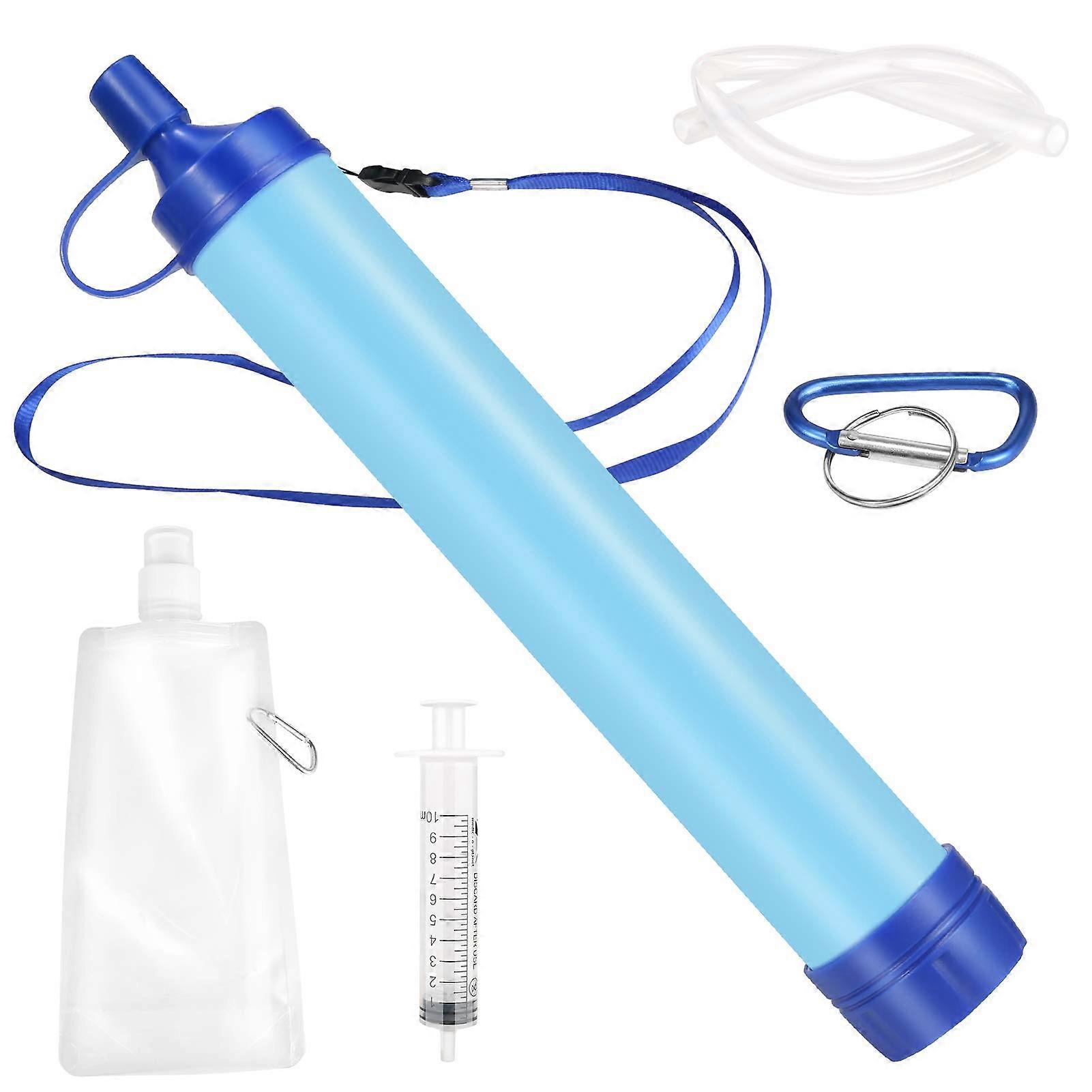 Personal Water Filter Straw Portable Water Purifier Set Outdoor Water Filtration Straw Emergency Survival Gear