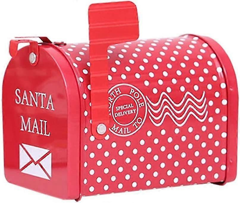 عيد الميلاد صندوق البريد عيد الميلاد موضوع الإبداعية الأبيض القصدير صندوق البريد صندوق البريد لتزيين لعبة الحلوى (حوالي 13x8x9.5cm)