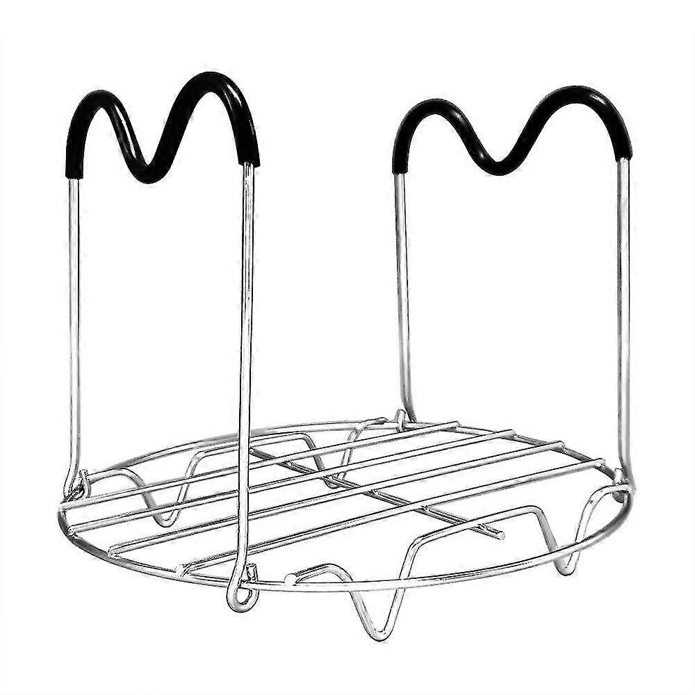 Steamer Rack Trivet ,with Heat Resistant Silicone Handles ,compatible With 6 Qt 8 Quartsilver1pcs