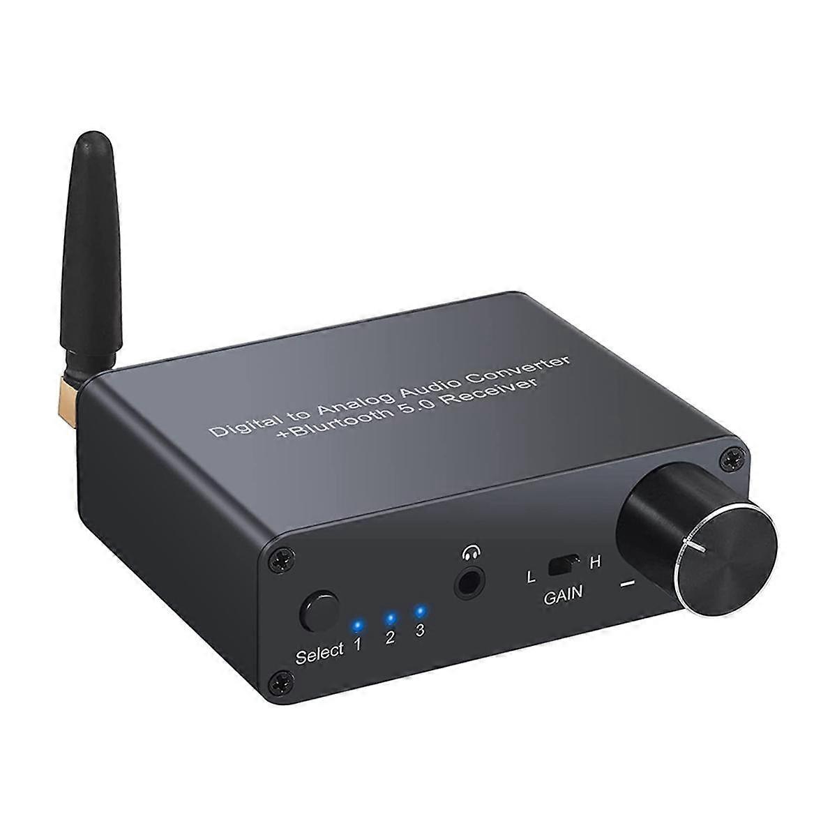 192k Converter with Headphone Amp Digital to Analog Converter 3.5mm Audio Adapter