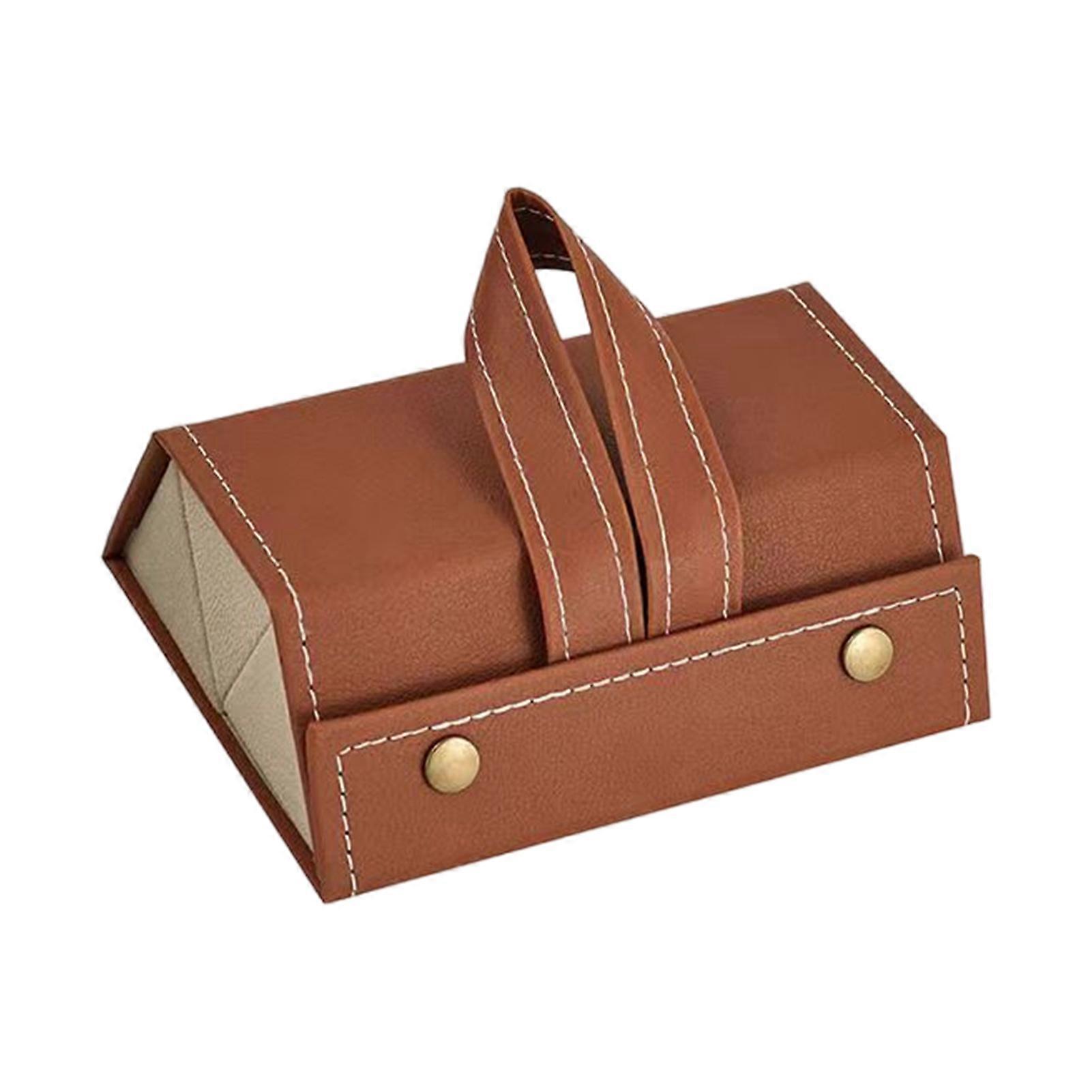 Sunglasses Case Convenient Portable Exquisite Button Closure Faux Leather 3/5 Grid Sunglasses Protector Box Daily Use KAESI