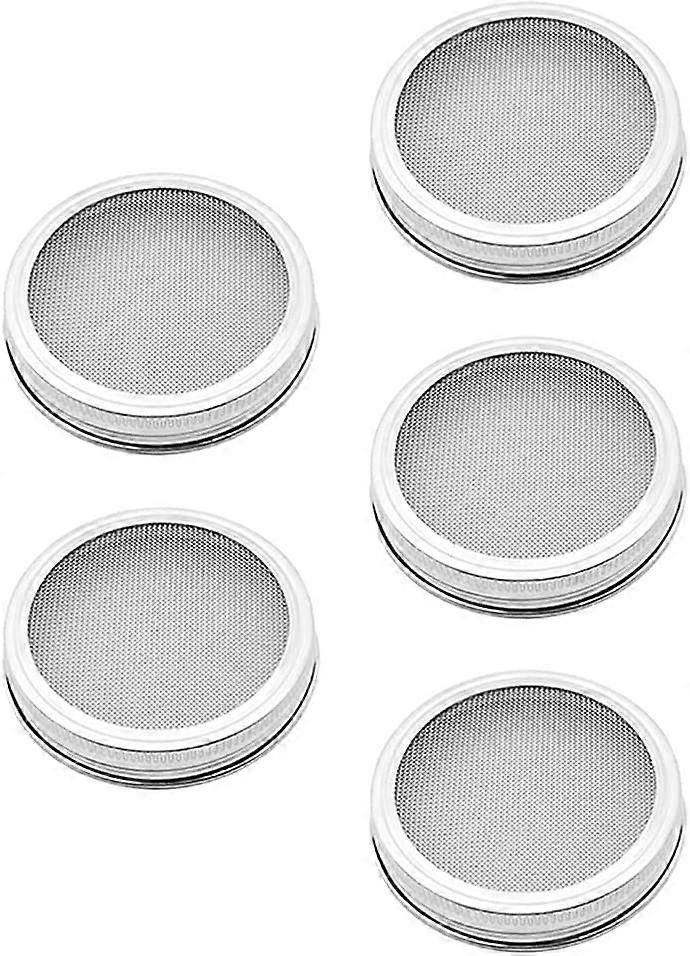 5pcs Sprouting Lids Stainless Steel Pot Lids Strainer Lid