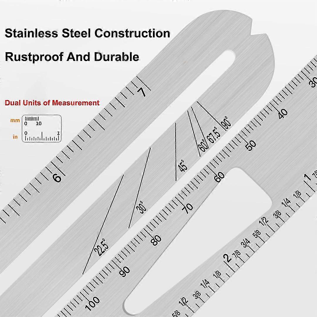 Multi Angle Scribing Woodworking Ruler, Dovetail Tenon Gauge, Right ...