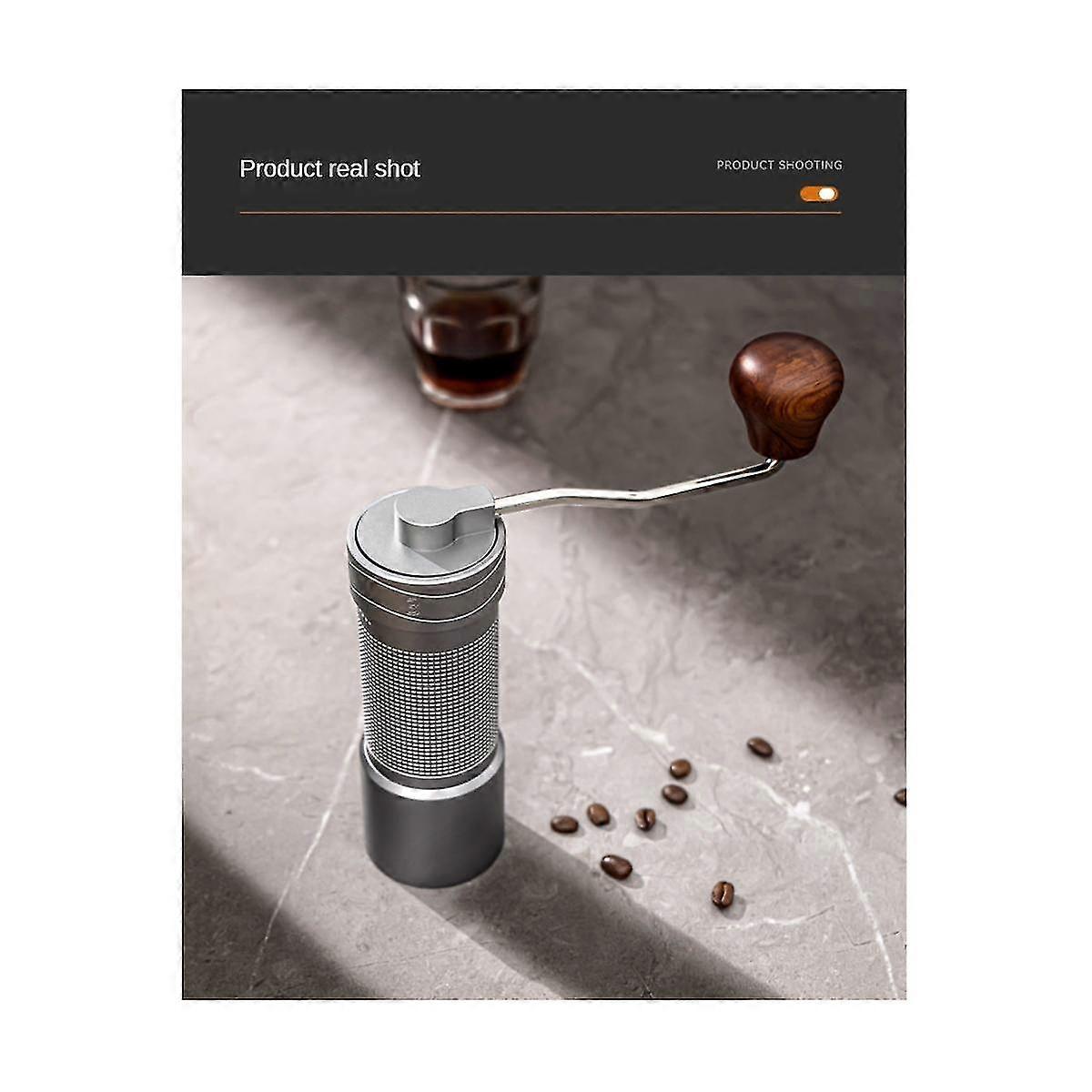 Manual Coffee Grinder Burr Inside Portable Hand Grinder With Double Bearing Positioning For Kitchen