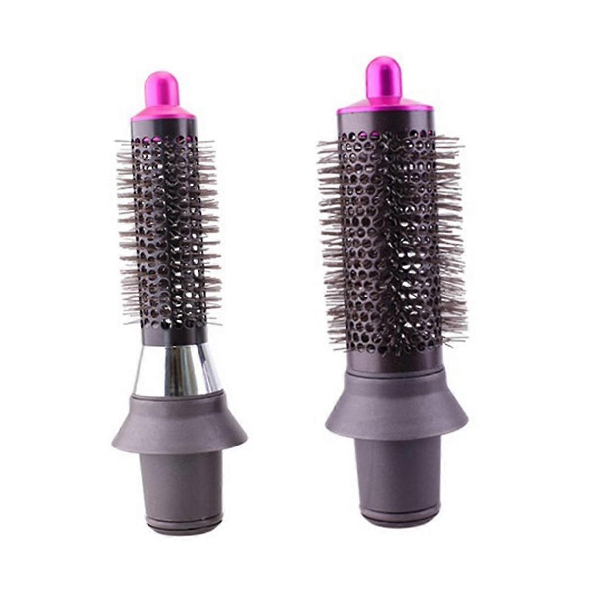 2Pcs Round Volumizing Brush and Adapter for Hair Dryer Limp Flat Hair Volumizer Attachment Tool B