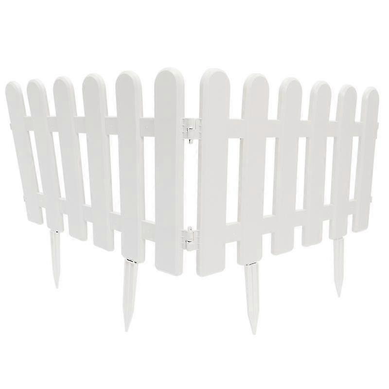2pcs Plastic Fence Border Garden Landscape Edging Fences With 4 Ground Plugs