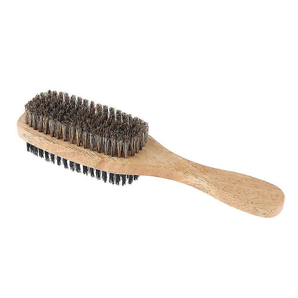 2-side Men Nylon Bristle Beard Mustache Brush with Wood Handle 3 Size A