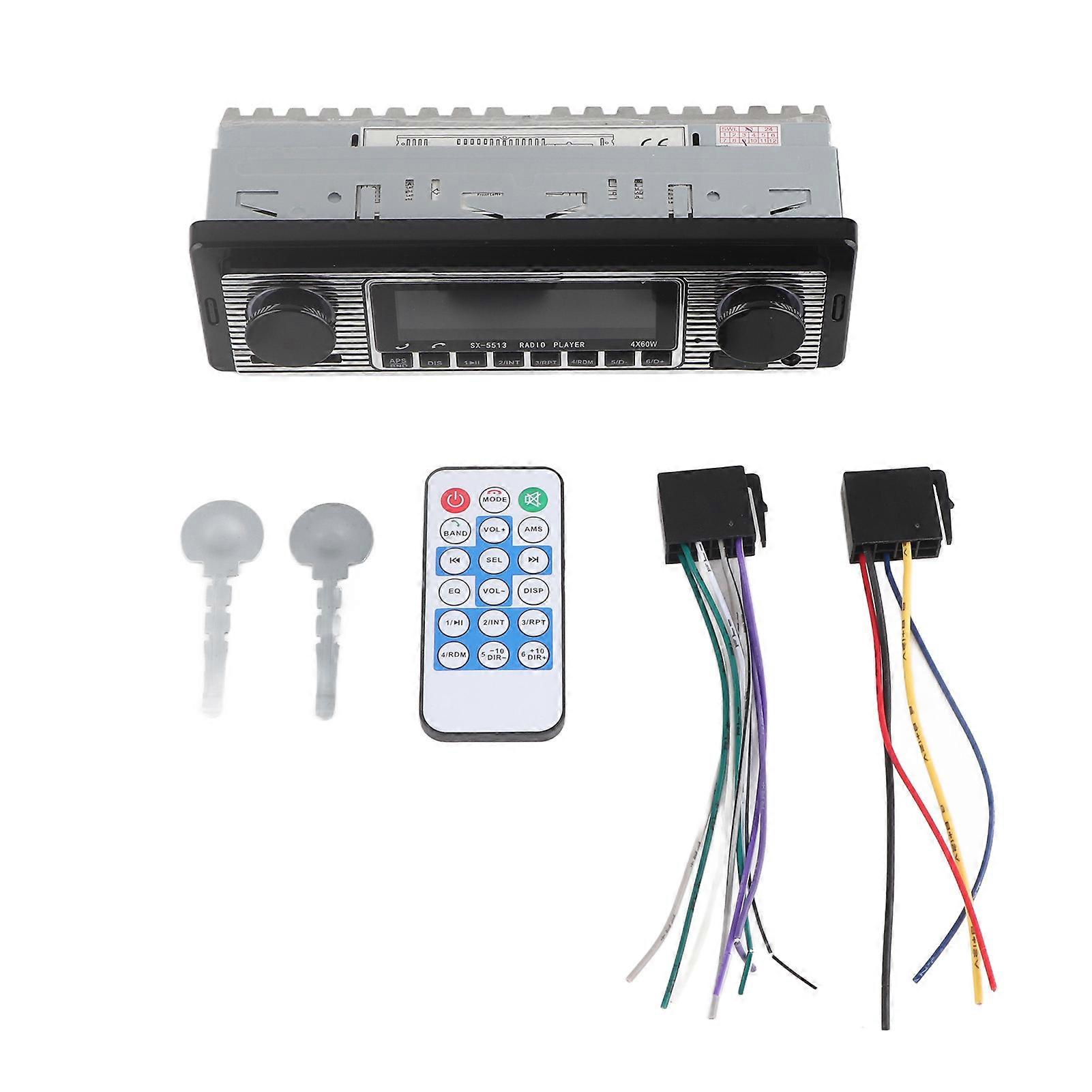 Car Bluetooth MP3 Player WAV AUX Input Support Hands Free Calling Voice Navigation Clear Sound Car Stereo