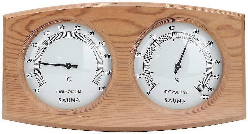 Badstutermometer 2-i-1 Tretermo-hygrometer Termometer-hygrometer Tilbehør til dampbadstue