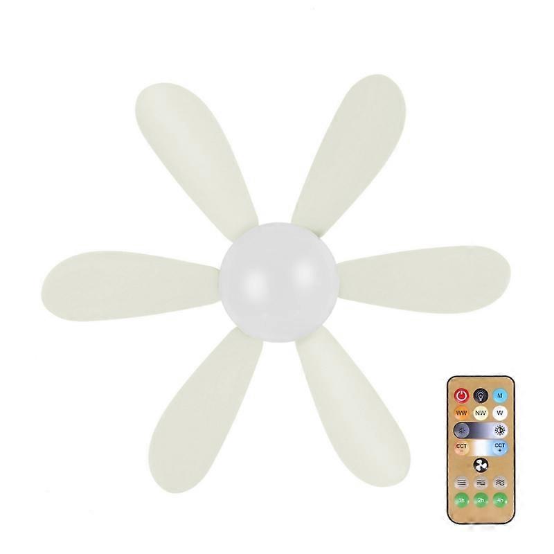 Detachable Ceiling Fan Light 40W Intelligent Electric Cooling Lamp with Remote