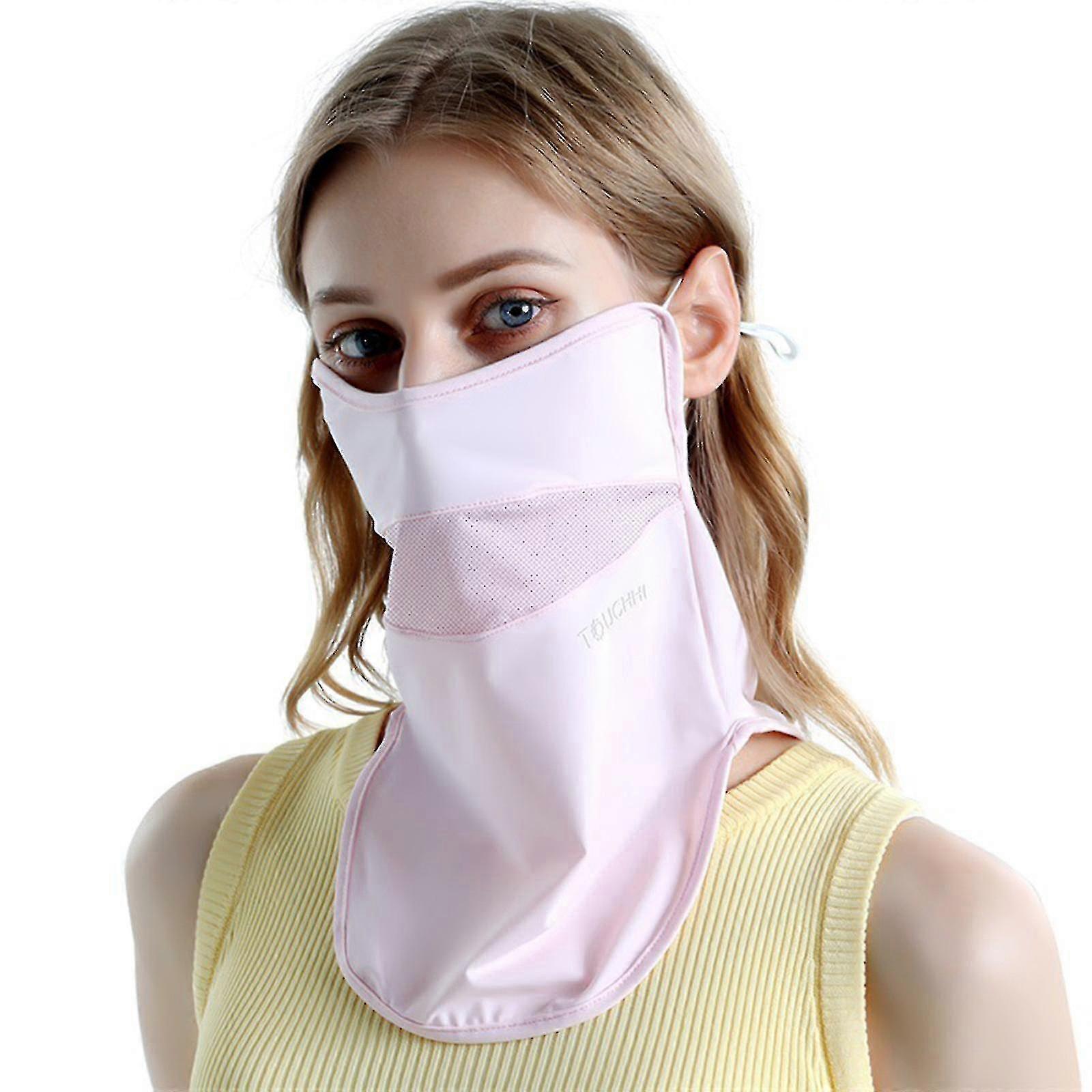 Ice Silk Sunscreen Mask Women's Three-dimensional Thin Breathable Face Mask In Summer