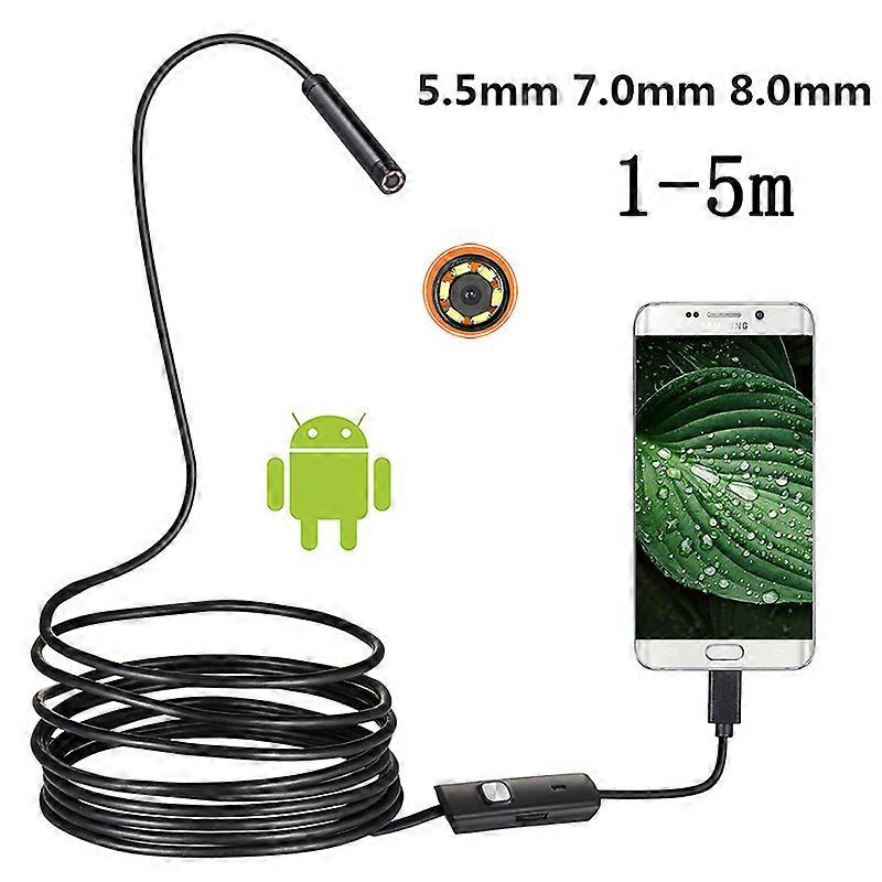 Borescope Usb Inspection Camera Hd Adjustable hard wire directly connected to mobile phone