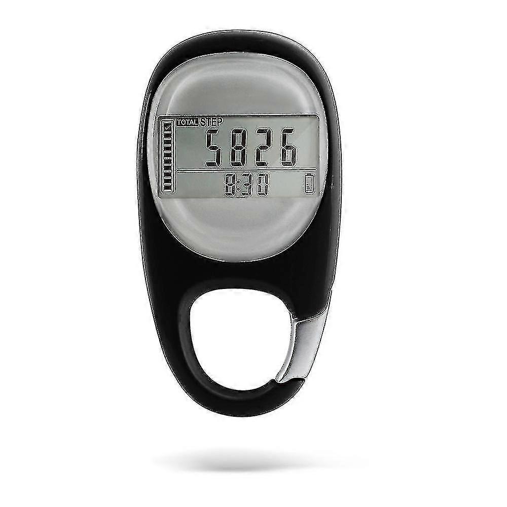 3d Pedometer Daily Target Monitor Portable Walking Pedometer With Carabiner Clip