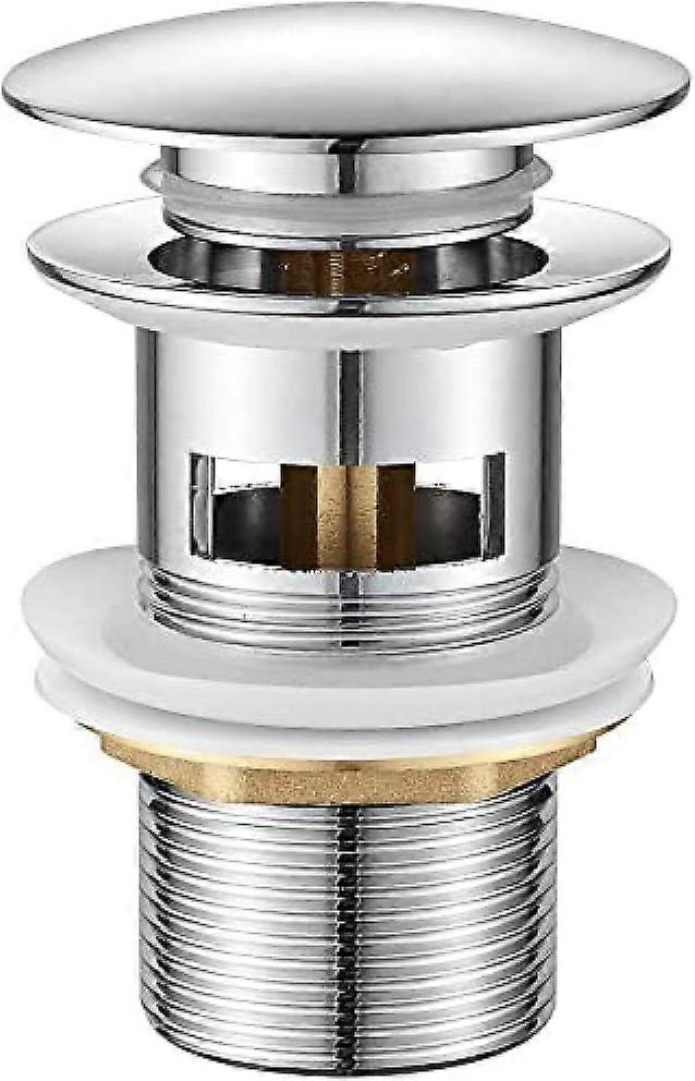 Bathroom Drain Plug, Sink Drain, Chrome, Silver