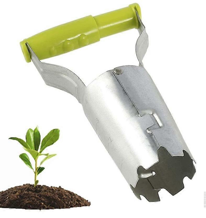 Light Green Transplanter Bulb Planting Tool Soil Vegetable Dig With Depth Markings