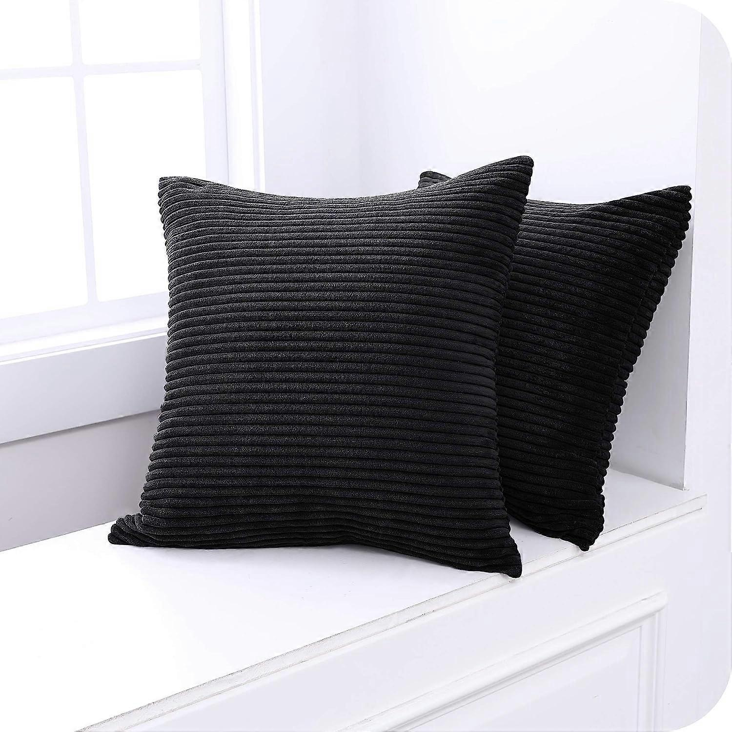 2-Pack Corduroy Throw Pillow Covers, Decorative Cushion Covers with Hidden Zipper, Soft and Stylish Pillow Cases, Cream Color, 40x40 cm, Perfect for H