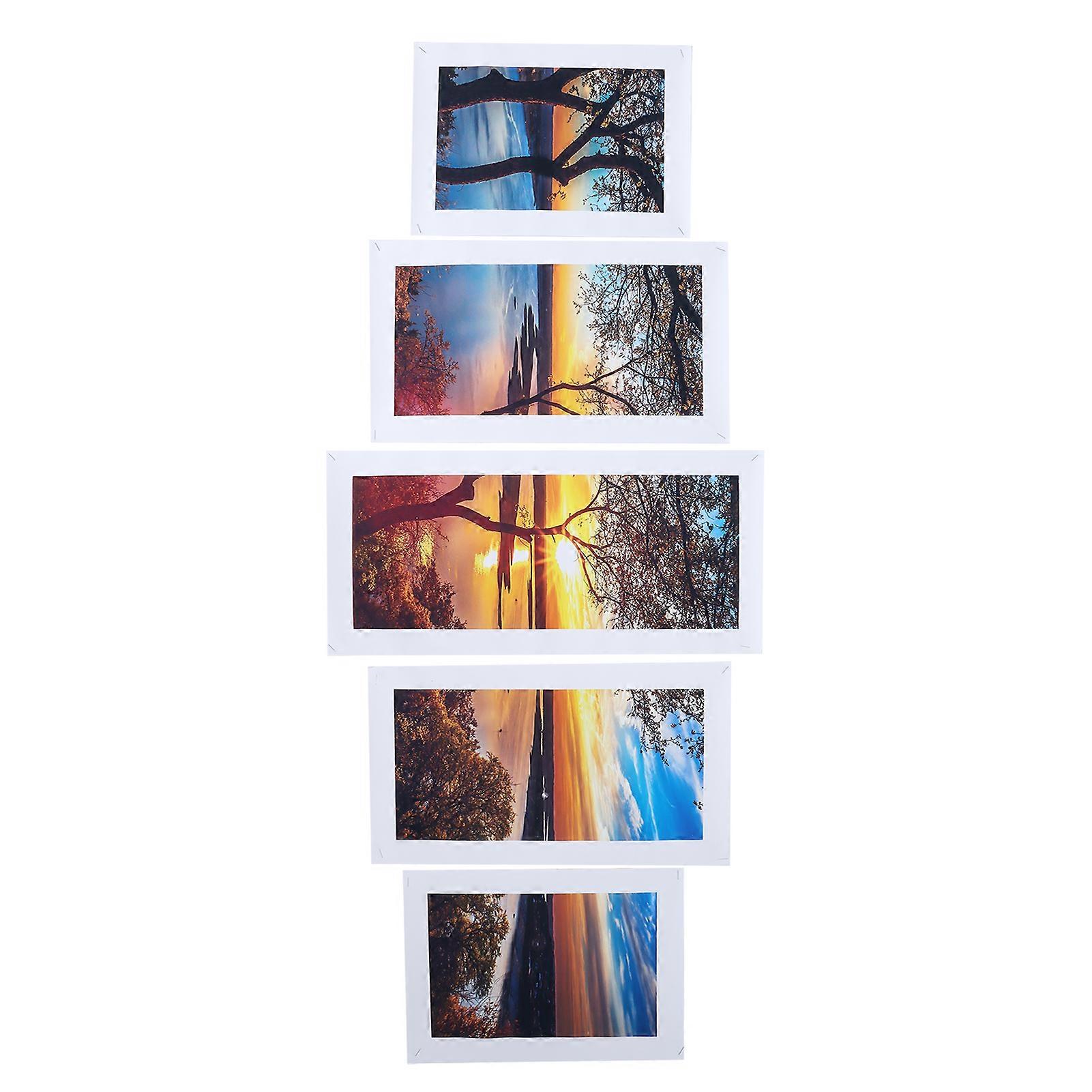 Innovative Lake Sunset Landscape Painting Wall Art 5Pcs Home Decor