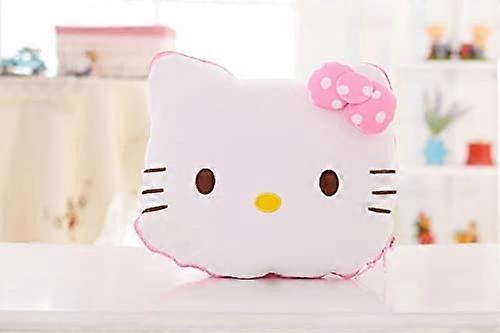 Härlig 2-i-1 Hello Kitty Kudde & Täcke Plysch Yta PP Bomull Insida Rosa + Vit Färg