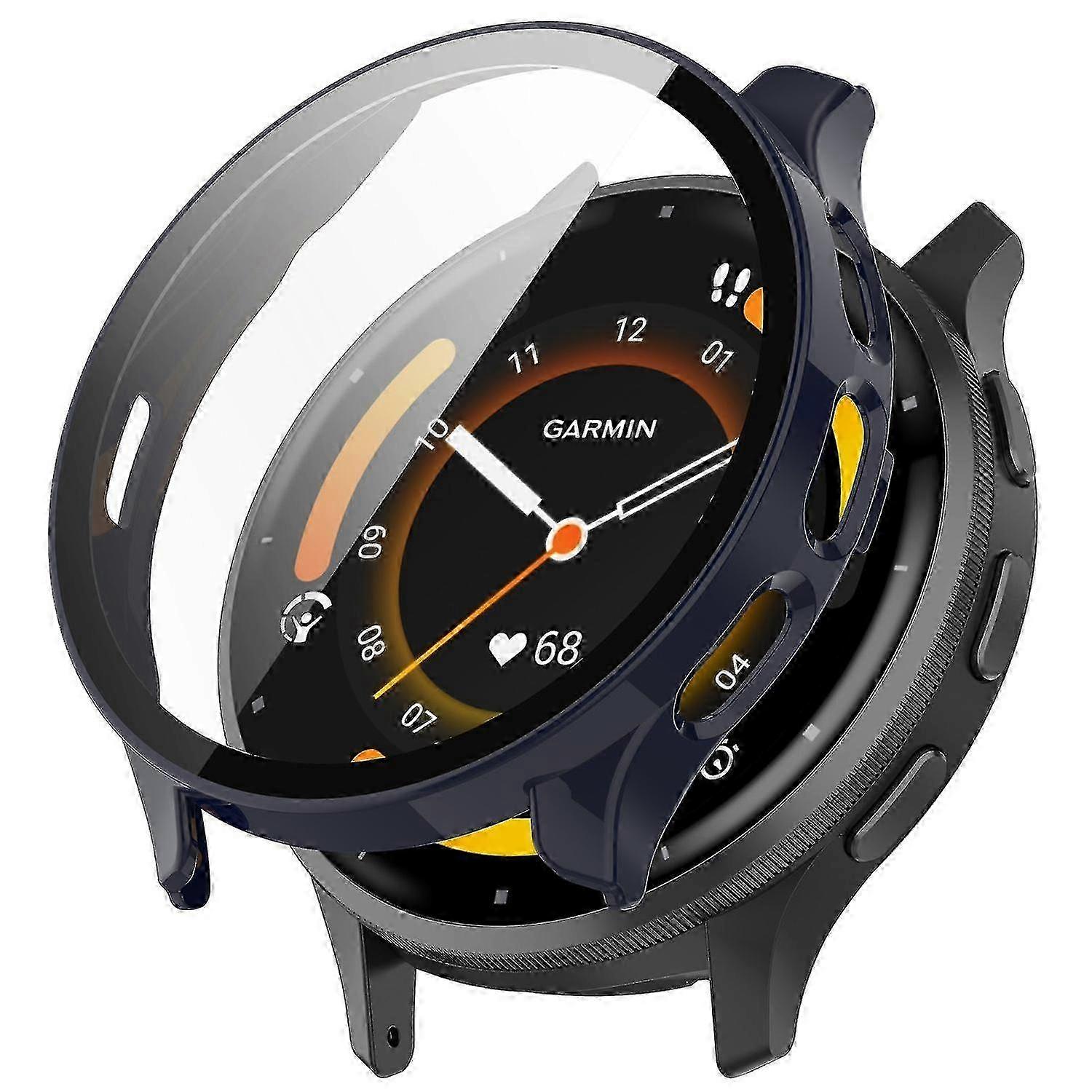 For Garmin Venu 3 PC Case with Tempered Glass Screen Protector Scratch Resistant Watch Cover - JA