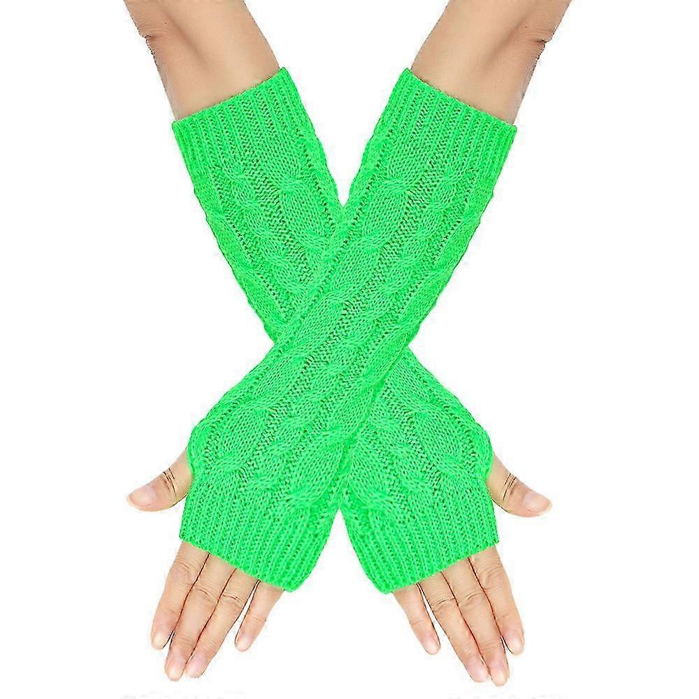 Cozy Twisted Cable Design Arm Warmers for Autumn Winter