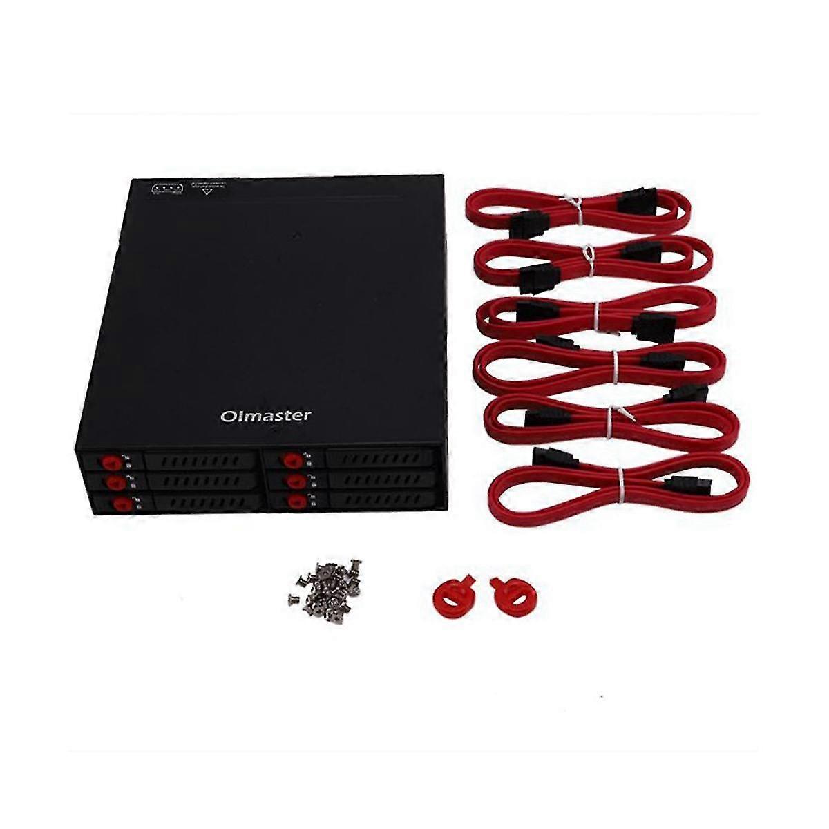 6 Bay Enclosure Rack Data Storage For 2.5inch Sata Ssd Hdd Home Backup Mail Computer Case Server Ch