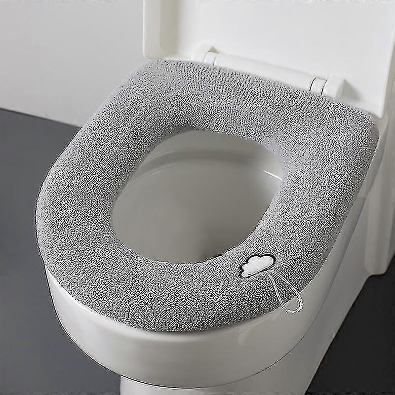 2 st toalettsitshylsa tvättbar standard toalettskydd med handtag mjuk toalettskyddsdyna för alla toalettsitsar