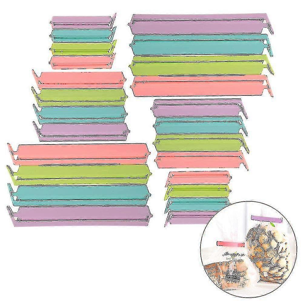 24 حزمة إغلاق كليب ، حقيبة مقاطع الوجبات الخفيفة حقيبة إغلاق كليب البلاستيك الغذاء حقيبة السدادة مقاطع البقالة إغلاق كليب (3 أحجام)