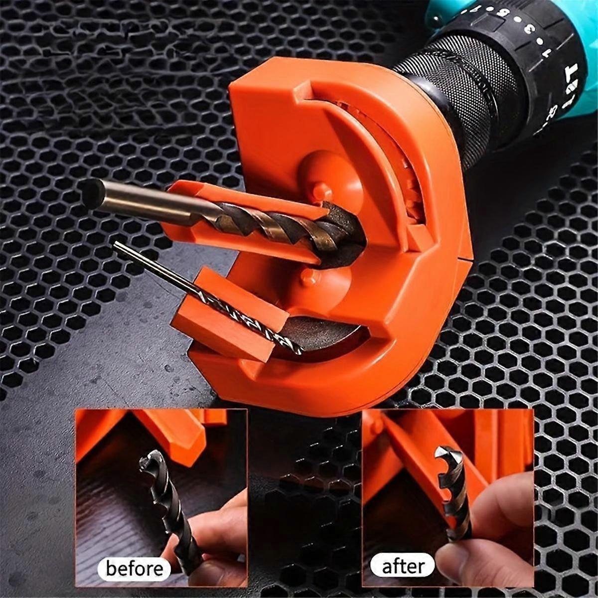 Drill Bit Sharpener Multipurpose Grinding, Electric Impact Drill Knife Sharpener,Disposable Double-Sided Polishing A