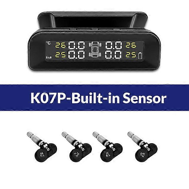 Car TPMS Tyre Pressure Monitoring Solar Power Digital LCD Display Temperature Warning Auto Security Alarm Systems 4 Sensor