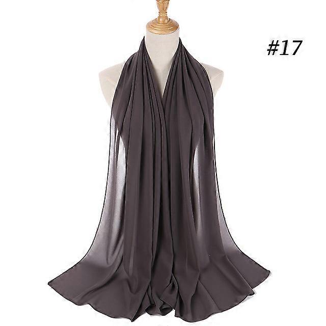 Design Brand Plain Bubble Chiffon Scarf Women Hijab Wrap Solid Color Shawls Headband Head Scarves Muslim Hijabs Scarves/Scarfs
