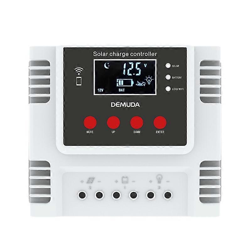 PWM 60A 50A 40A 30A Solar Charge Controller 12V 24V 48V Auto LCD Solar Regulator with Dual USB WiFi APP Real-time Monitor