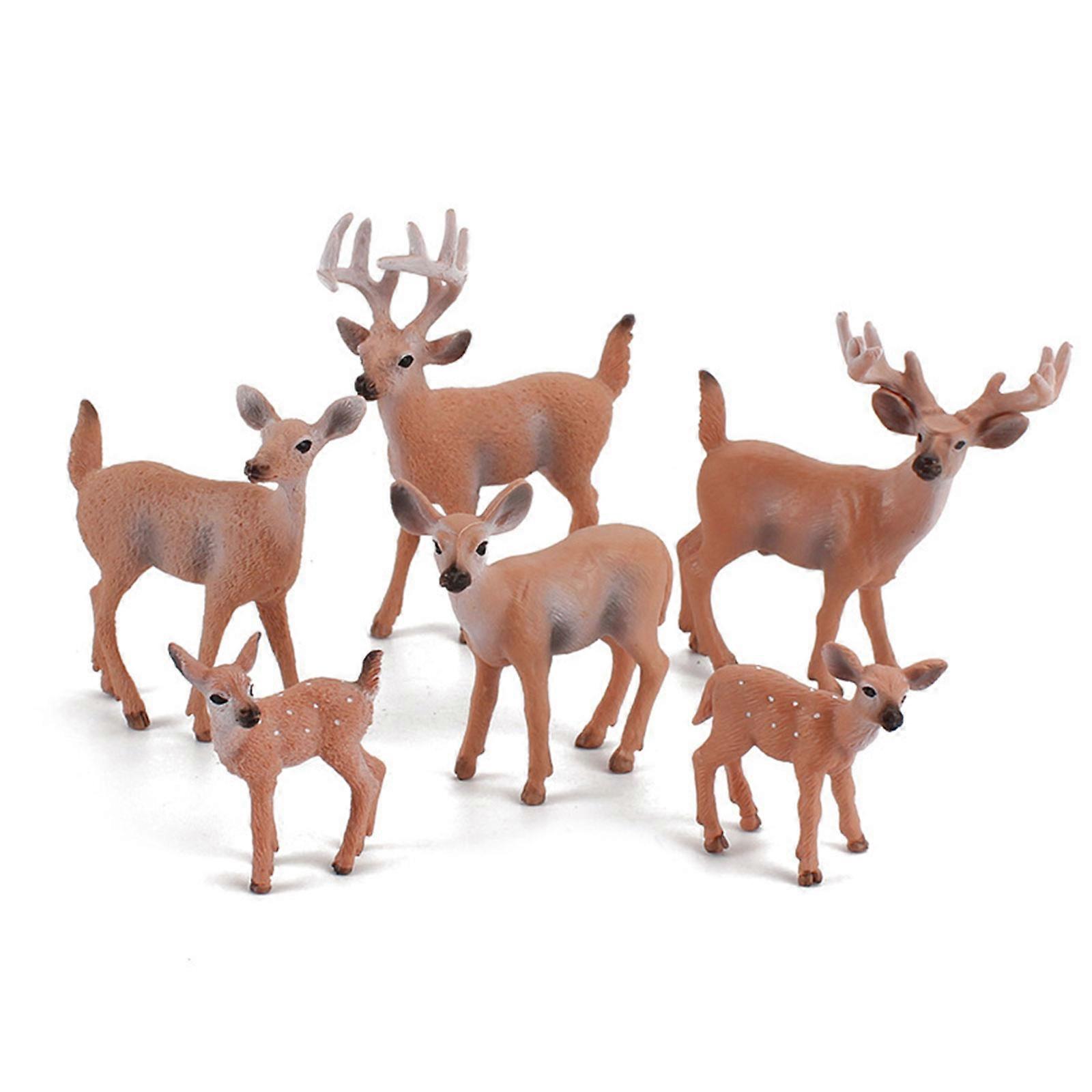 Simulation Christmas Deer Figurines Moose Elk Reindeer Deer Figures