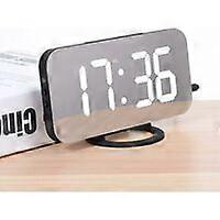 Digital Alarm Clock, LED Morning Alarm Clock Mirror Digital Clock Bedside Alarm Clock Morning Alarm Clock, Night Light, Adjustable Brightness