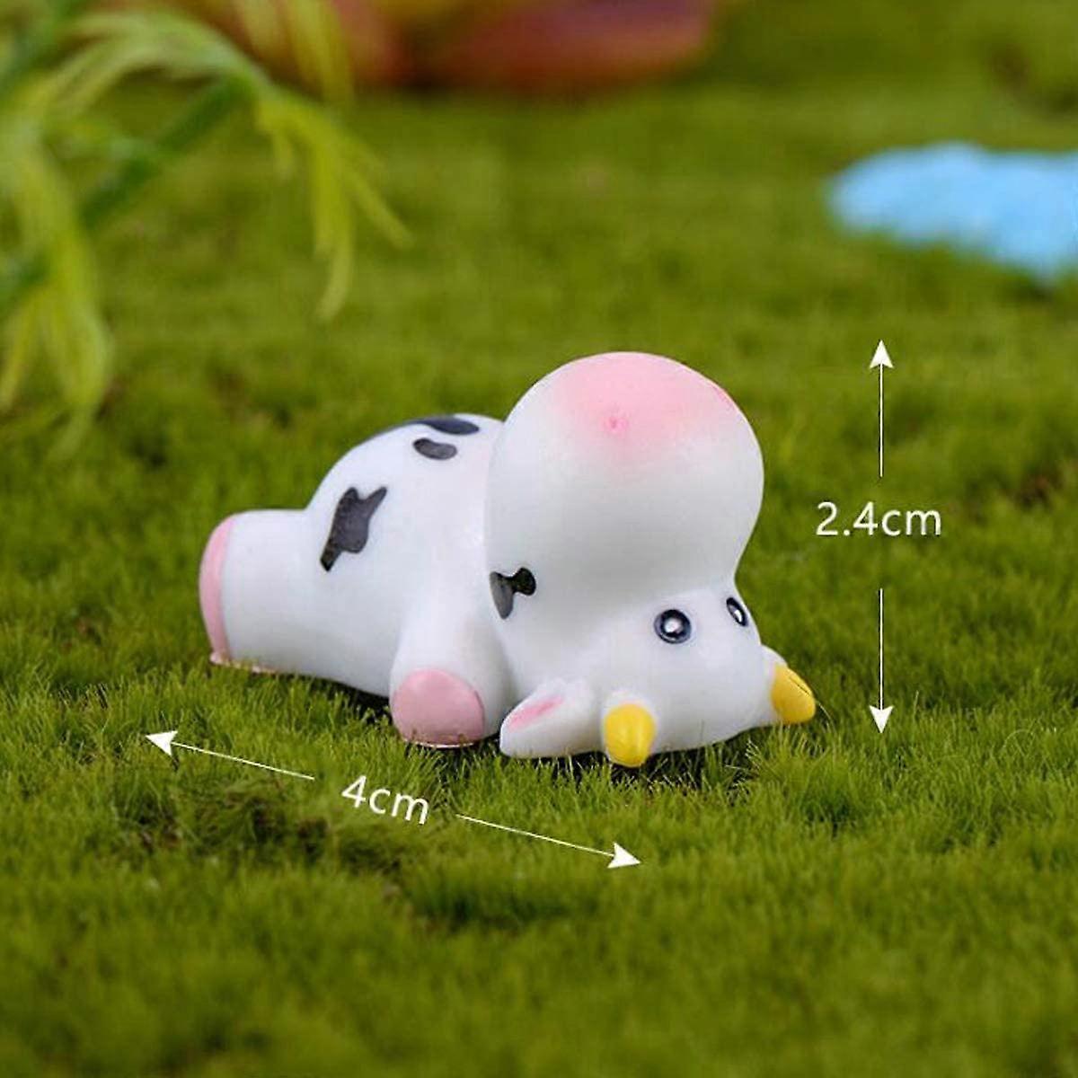 6 Stück niedliche Kuh Tiere Miniatur Figuren, Kuh Kuchen Cupcake Topper ...