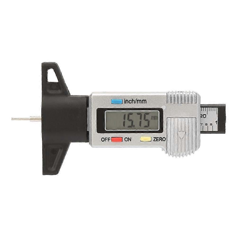 Professional Lcd Digital Tire Scale Inspection Depth Gauge In 0-25.4mm Tread Measuring Tool 0.01mm