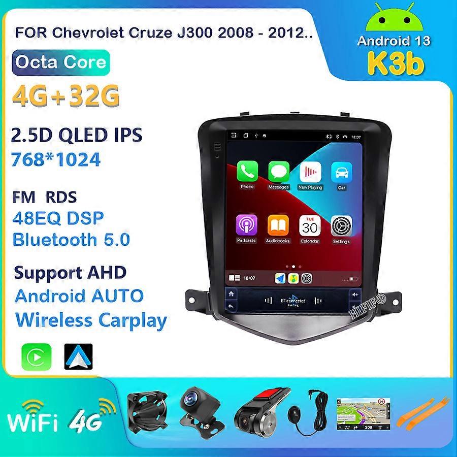 Android 13 Player For Chevrolet Cruze J300 2008 - 2012 2din Radio Multimedia Video GPS Navigation 2 din For Tesla style
