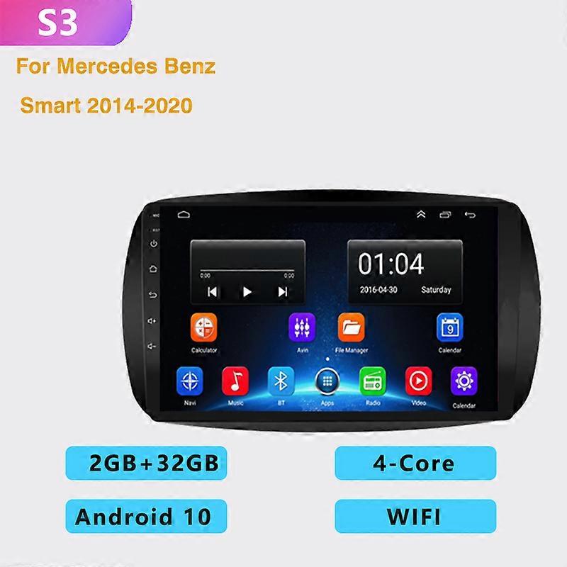 2DIN Auto Android Car Radio Multimedia Player carplay GPS Navigation DSP For Mercedes Benz Smart Fortwo 2014 2015 2016-2020