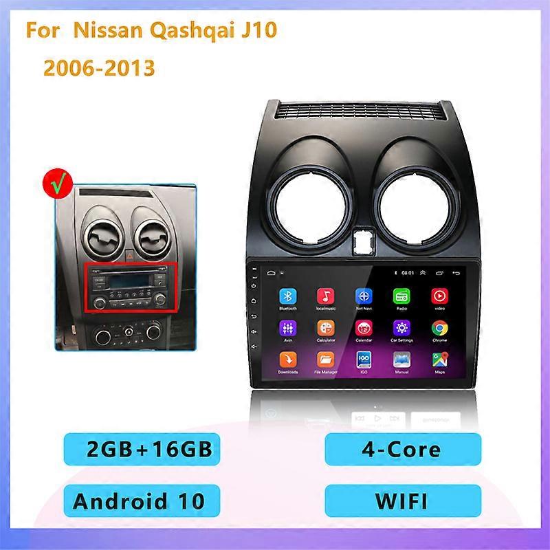 Android 10 Car Radio Multimedia Player Stereo 2Din Carplay No dvd GPS Navigation for Nissan Qashqai J10 2006 2007 2008-2013
