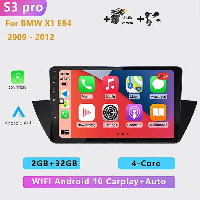 2din auto Android player 4G+64G Car radio multimedia Carplay GPS navigation DSP RDS for BMW X1 E84 2009 2010 2011 2012