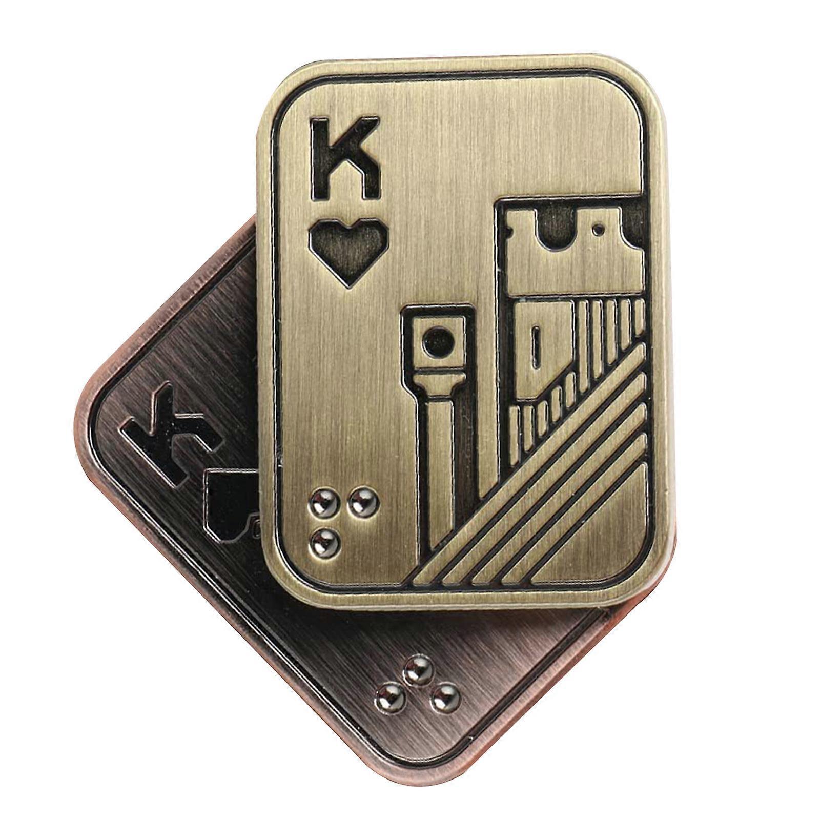 Magnetic Metal Fidget Toys póker nyomókártya csúszka stresszoldó játék, EDC ajándékok