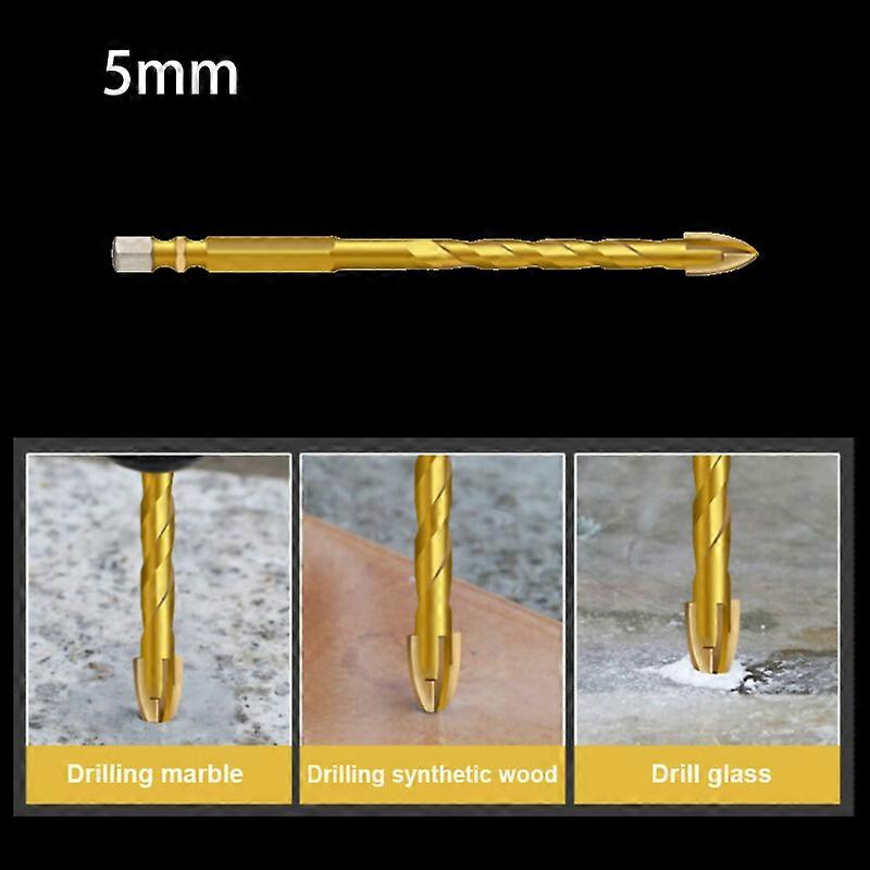 Opener 1 * Punta da trapano in vetro in lega nera + foro in calcestruzzo ceramico rame / oro