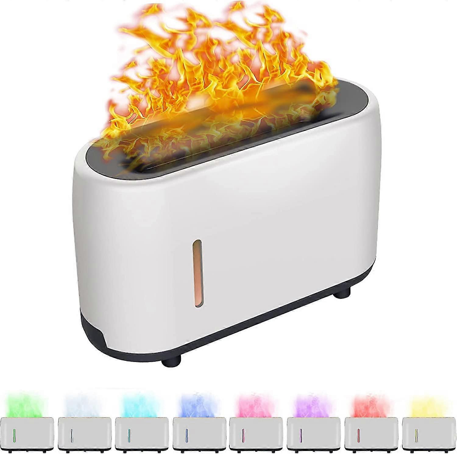 Flame Essential Oil Diffuser 8 Colours Flame Aroma Diffuser 240ml Essential Oil Diffuser Flame Light And Fine Spray And Waterless Auto-off Protectio