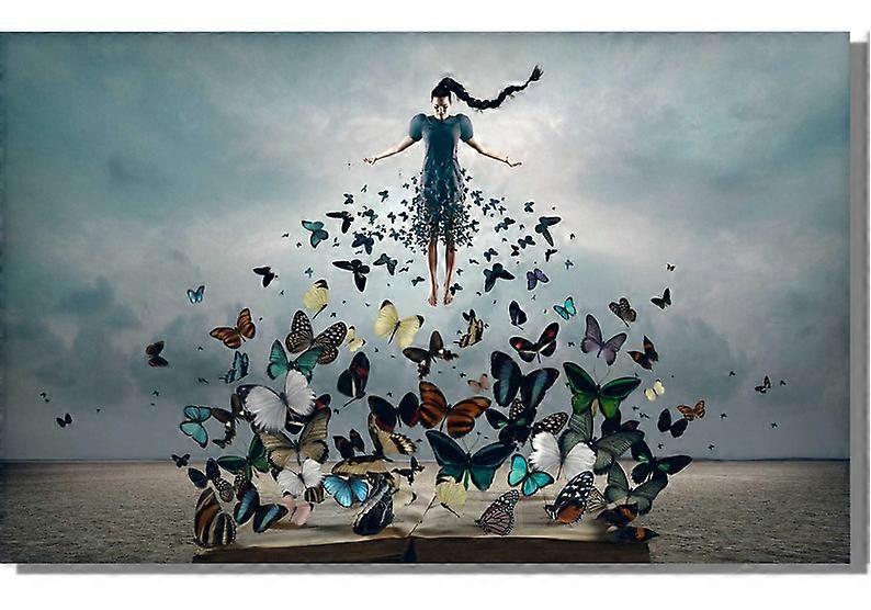 c978 ديكور المنزل بانكسي فراشة فتاة جدار الفن ديكور المنزل ، بانكسي فراشة فتاة اللوحة ، بانكسي الفراشة فتاة ملصق ، بانكسي فراشة فتاة كانفا