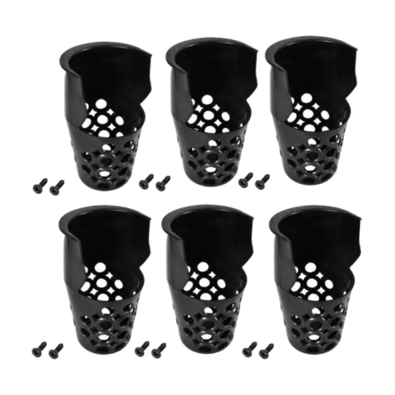 6Pcs Billiard Pool Table Pockets Easy to Install Black Billiard Drop Pockets