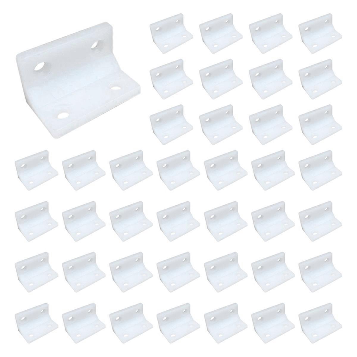 100pcs Four-Hole Corner Bracket Cabinet Shelf Support Plastic Bracket Heavy-Duty L-Shaped Furniture